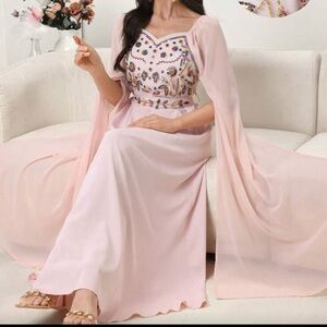 Chic Blush Maxi Dress/Kaftan